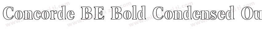 Concorde BE Bold Condensed Outline字体转换